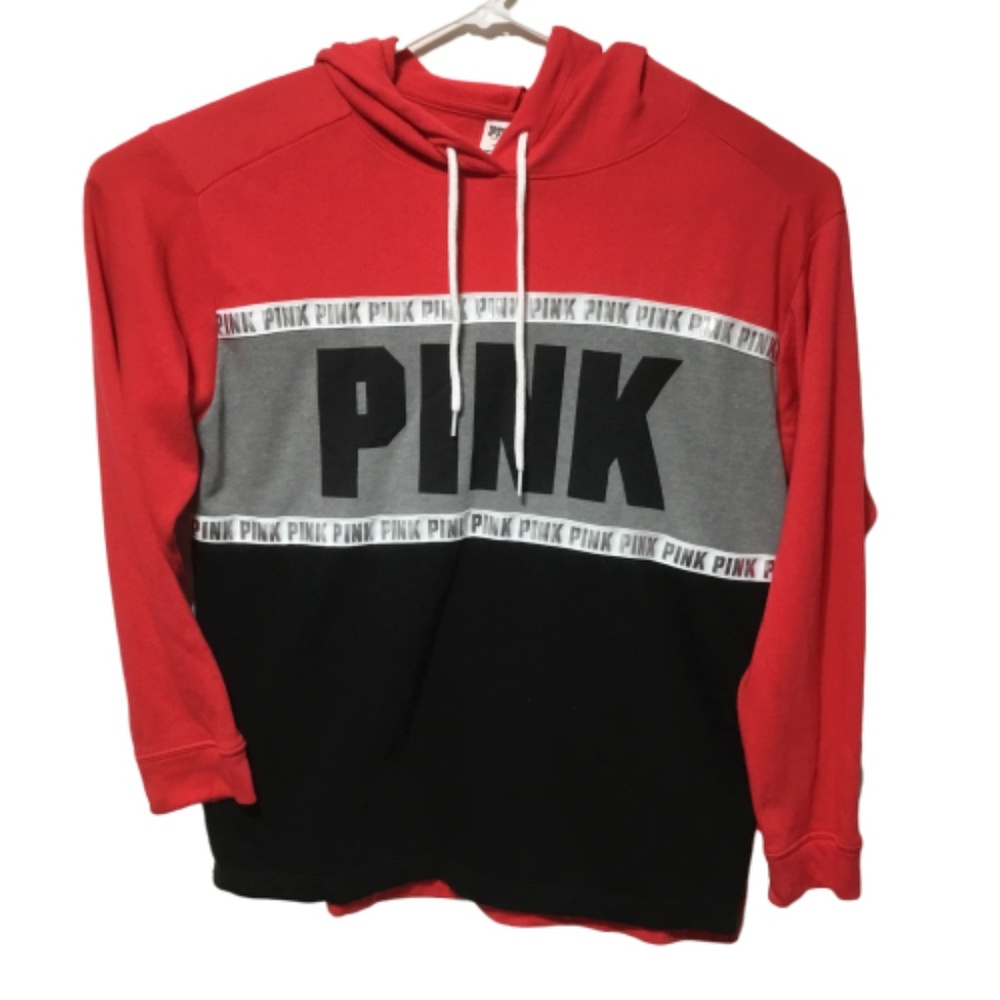 Victorias Secret Red/Black Hoodie Size Medium